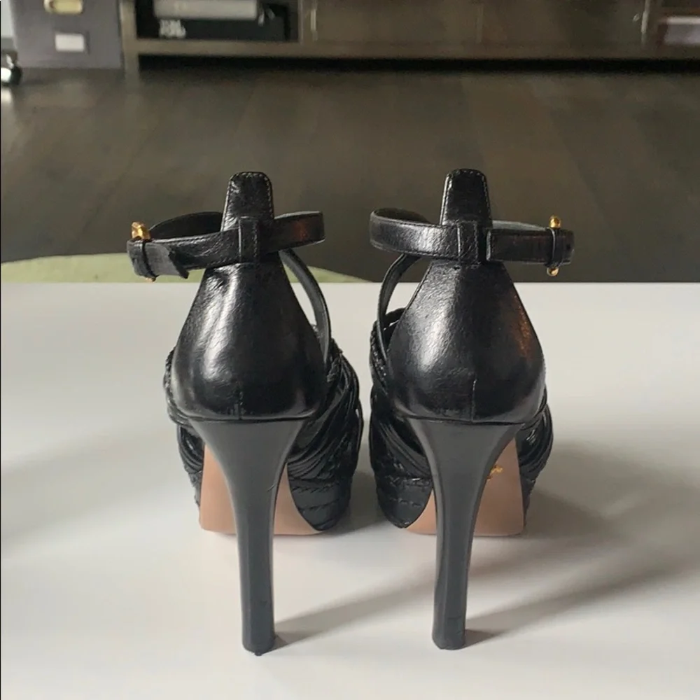 Prada Strappy Braided Platform Sandal heel - Picture 4 of 5